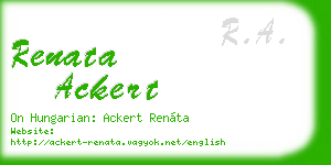 renata ackert business card